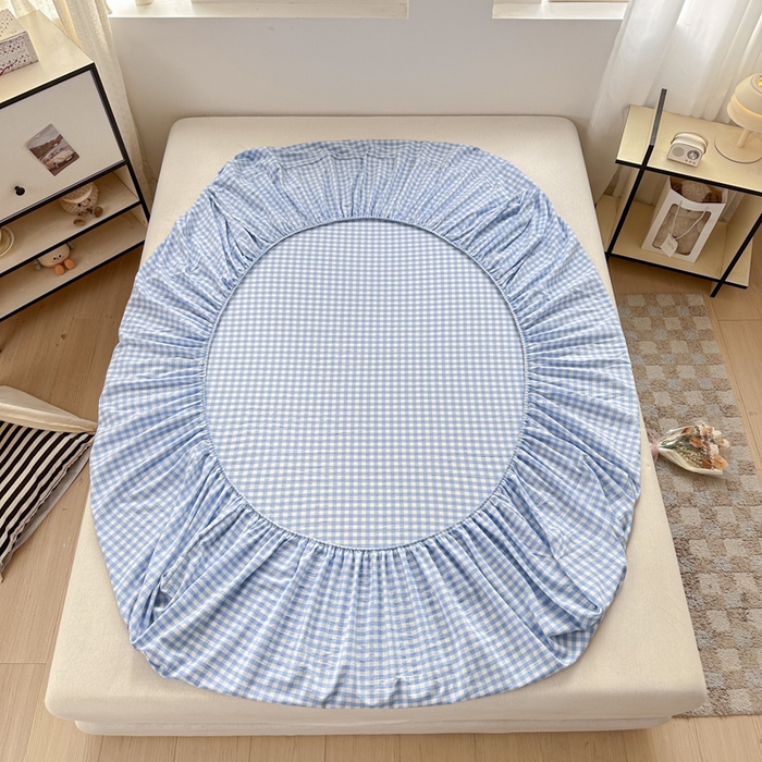 91家纺网 家纺一手货源 找家纺 佳汐蓝家纺 2025新款秋冬水洗棉单床笠单品床笠单件床笠 彩虹花