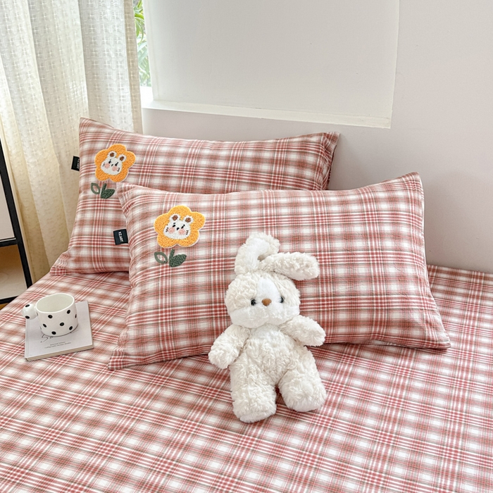 91家纺网 家纺一手货源 找家纺 佳汐蓝家纺 2025新款秋冬水洗棉单床笠单品床笠单件床笠 兔兔花