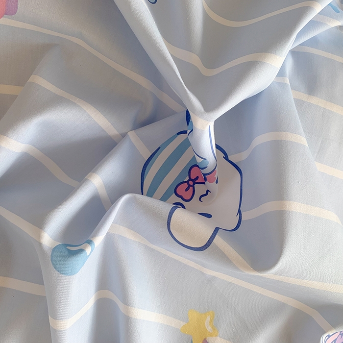 91家纺网 家纺一手货源 找家纺 玉元坊2025新款三丽鸥系列 全棉床单纯棉床裙三四件套  星星大耳狗【花边款】