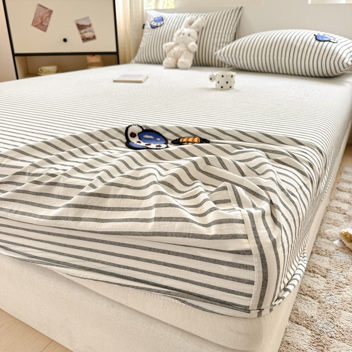 91家纺网 家纺一手货源 找家纺 佳汐蓝家纺 2025新款秋冬水洗棉单床笠单品床笠单件床笠 宇宙星球