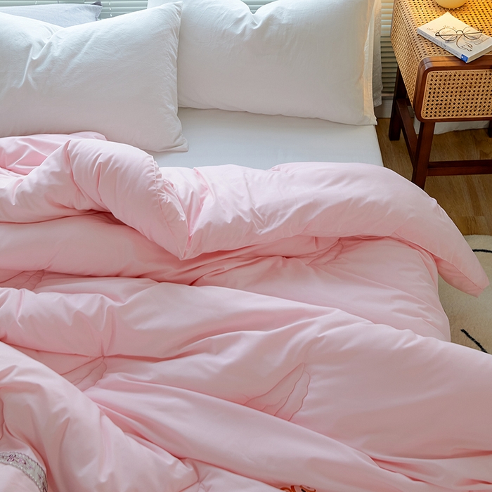 91家纺网 家纺一手货源 找家纺 VIP被业 2025新款爱永恒大豆冬被水洗棉春秋被被子被芯 爱永恒-魅惑粉