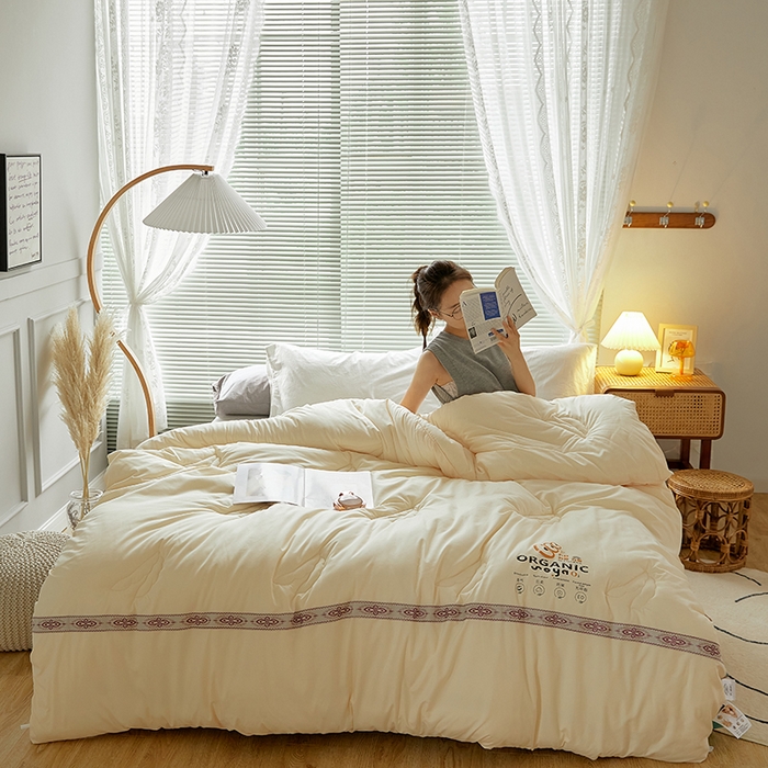 91家纺网 家纺一手货源 找家纺 VIP被业 2025新款爱永恒大豆冬被水洗棉春秋被被子被芯 爱永恒-琉璃米