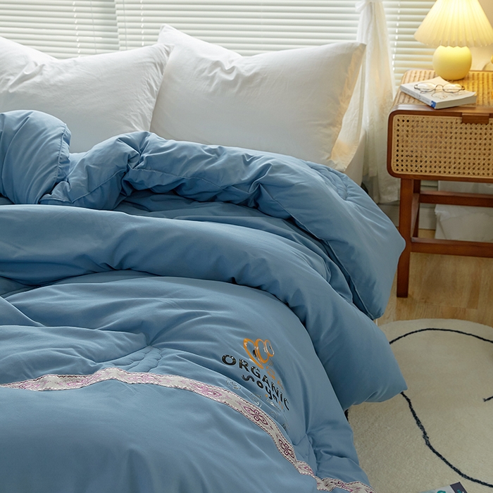 91家纺网 家纺一手货源 找家纺 VIP被业 2025新款爱永恒大豆冬被水洗棉春秋被被子被芯 爱永恒-宾利蓝