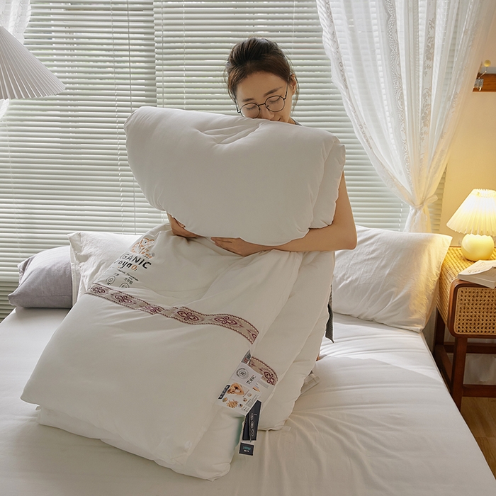 91家纺网 家纺一手货源 找家纺 VIP被业 2025新款爱永恒大豆冬被水洗棉春秋被被子被芯 爱永恒-珍珠白