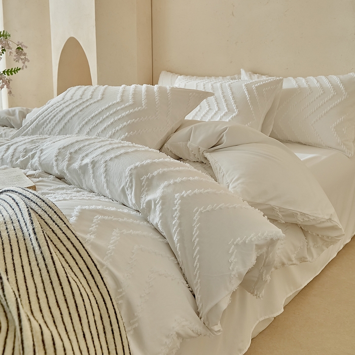 （总）缘生活 2025新款立体剪花A面剪花面料B面加厚磨毛布料四件套