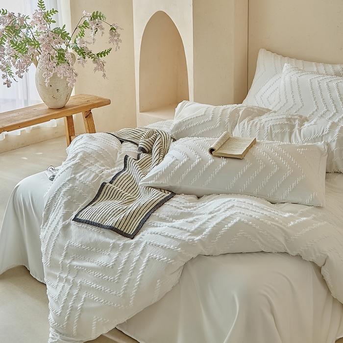 91家纺网 家纺一手货源 找家纺 （总）缘生活 2025新款立体剪花A面剪花面料B面加厚磨毛布料四件套