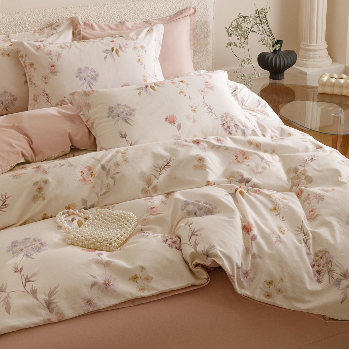 91家纺网 家纺一手货源 找家纺 爱思佳 2025新款加厚全棉纯棉磨毛数码印花四件套 初茅