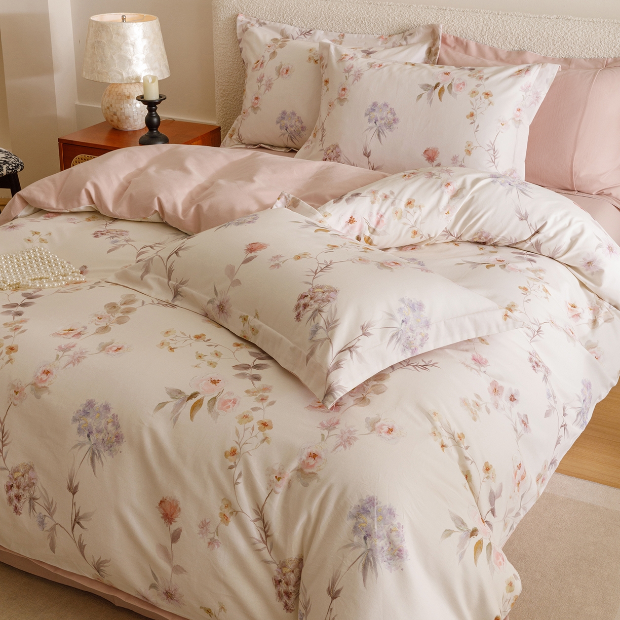 91家纺网 家纺一手货源 找家纺 爱思佳 2025新款加厚全棉纯棉磨毛数码印花四件套 初茅