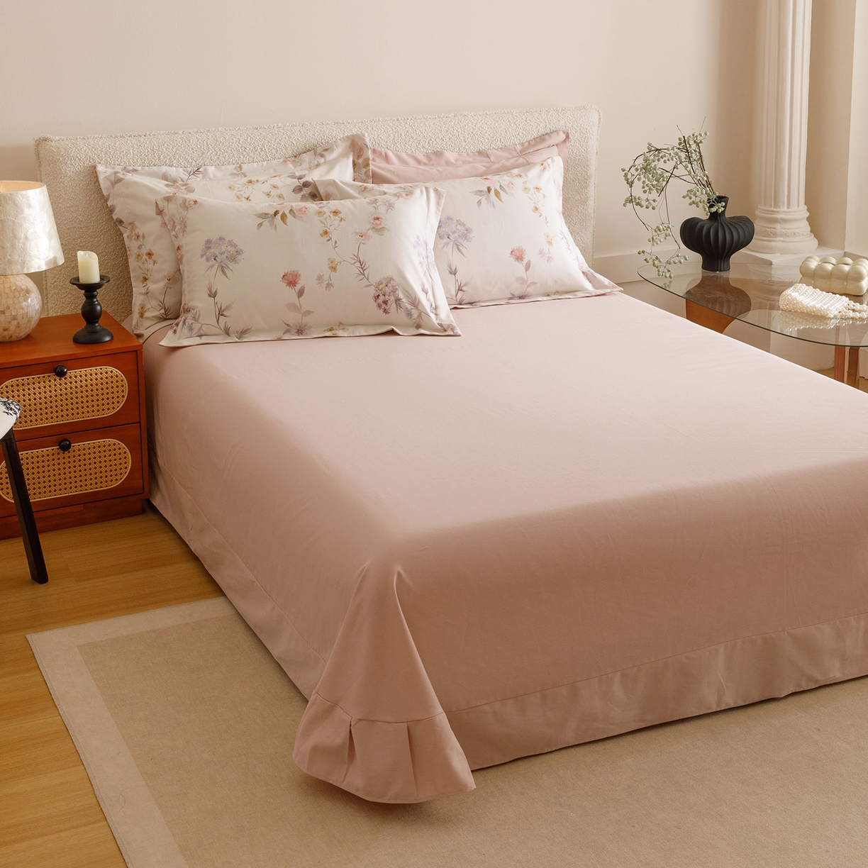 91家纺网 家纺一手货源 找家纺 爱思佳 2025新款加厚全棉纯棉磨毛数码印花四件套 初茅