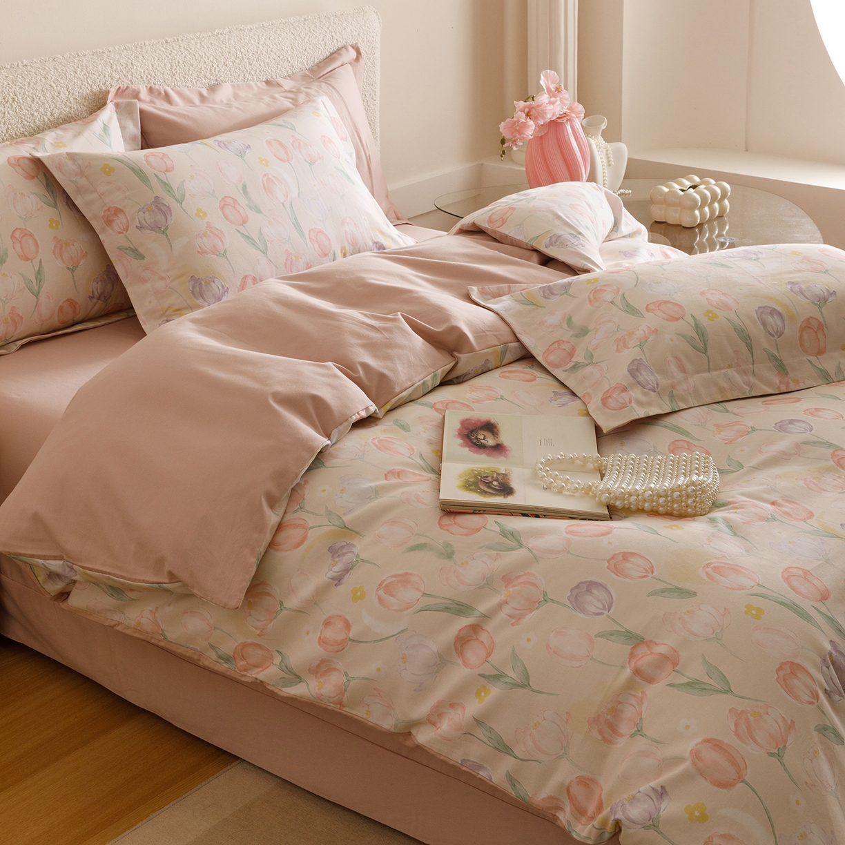 91家纺网 家纺一手货源 找家纺 爱思佳 2025新款加厚全棉纯棉磨毛数码印花四件套 春光郁金