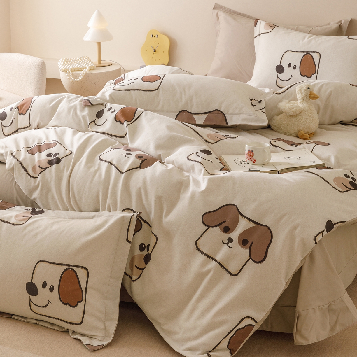 91家纺网 家纺一手货源 找家纺 爱思佳 2025新款加厚全棉纯棉磨毛数码印花四件套 豆包