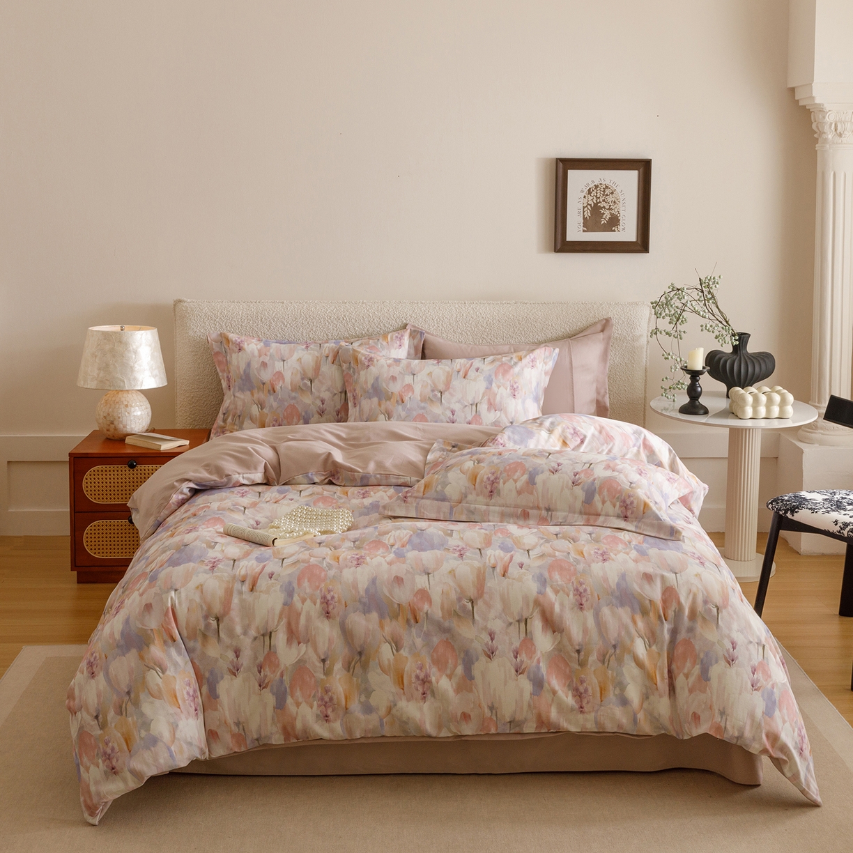 91家纺网 家纺一手货源 找家纺 爱思佳 2025新款加厚全棉纯棉磨毛数码印花四件套 花絮