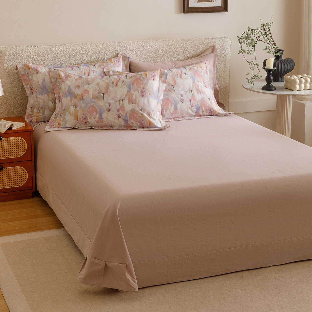 91家纺网 家纺一手货源 找家纺 爱思佳 2025新款加厚全棉纯棉磨毛数码印花四件套 花絮