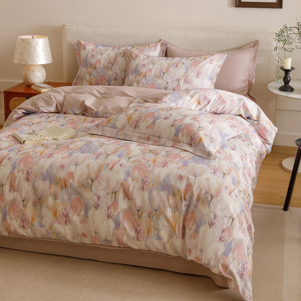 91家纺网 家纺一手货源 找家纺 爱思佳 2025新款加厚全棉纯棉磨毛数码印花四件套 花絮