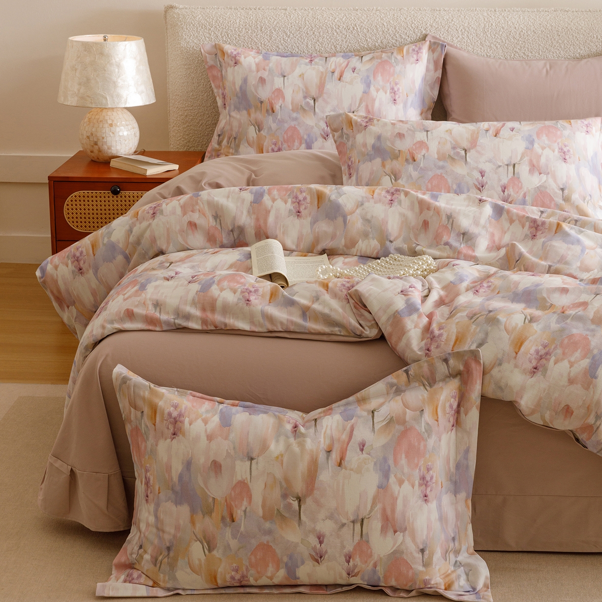 91家纺网 家纺一手货源 找家纺 爱思佳 2025新款加厚全棉纯棉磨毛数码印花四件套 花絮