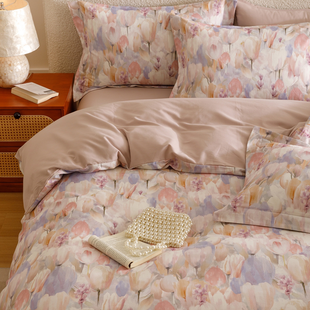 91家纺网 家纺一手货源 找家纺 爱思佳 2025新款加厚全棉纯棉磨毛数码印花四件套 花絮