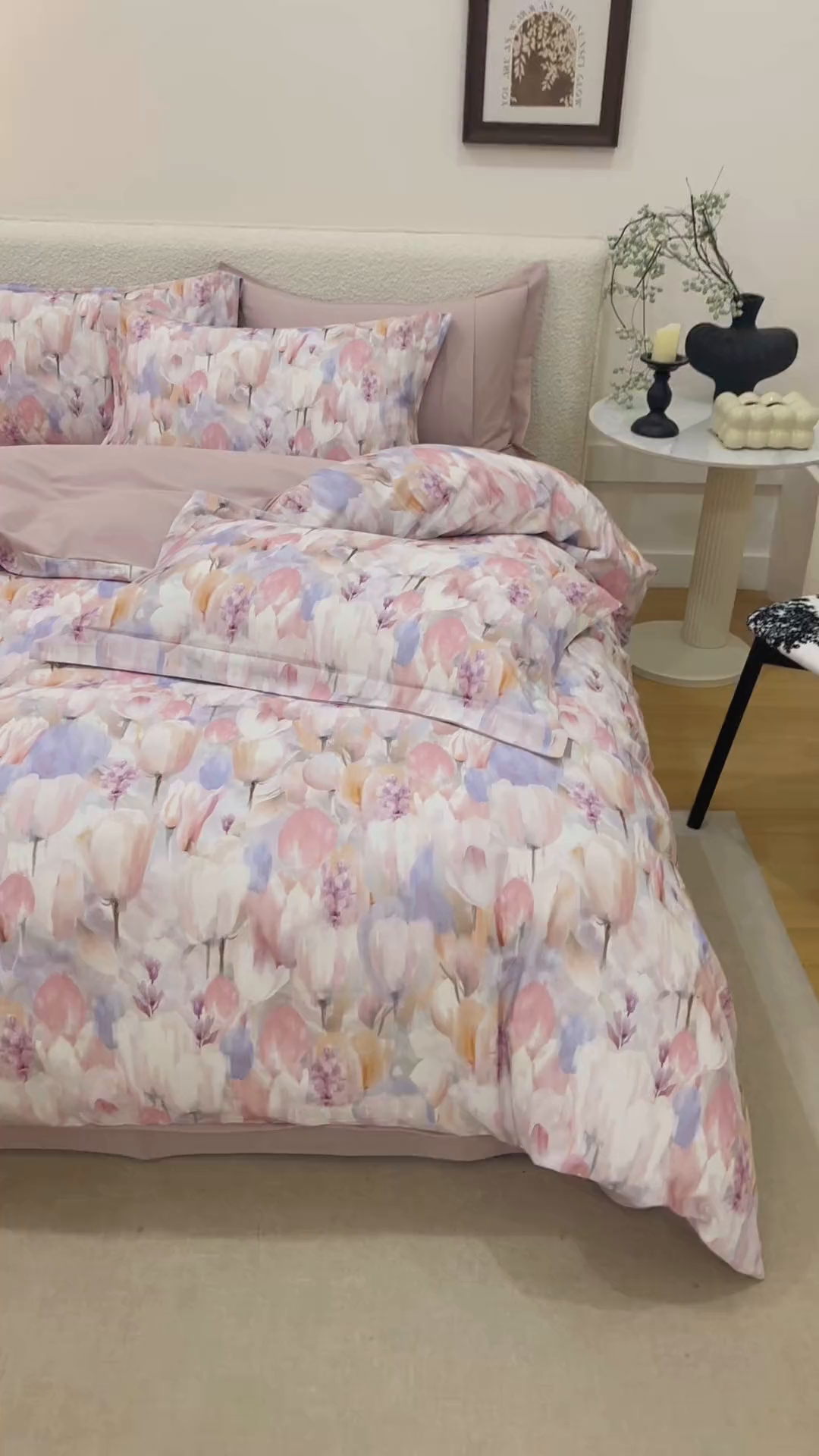 91家纺网 家纺一手货源 找家纺 爱思佳 2025新款加厚全棉纯棉磨毛数码印花四件套 花絮