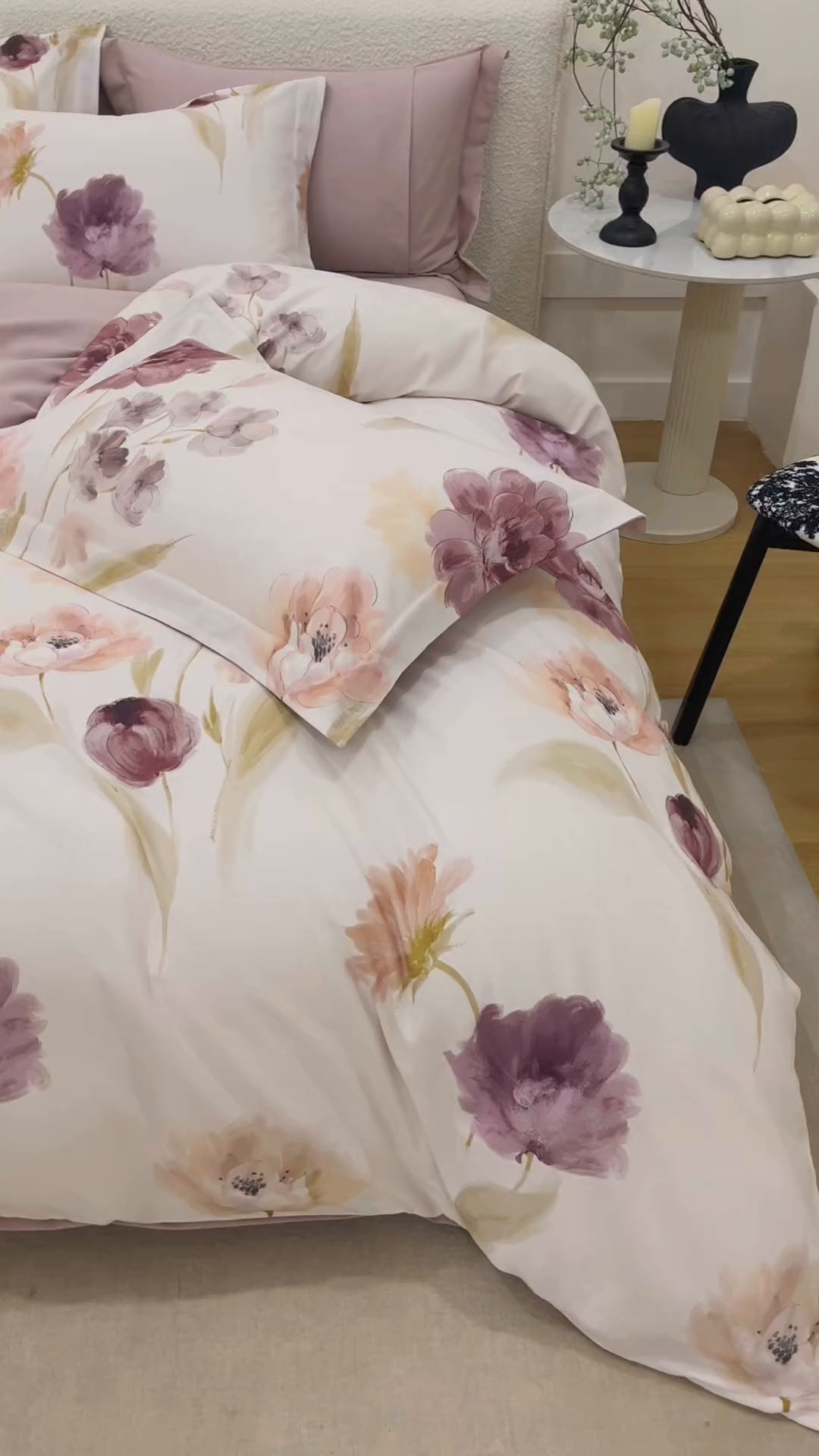 91家纺网 家纺一手货源 找家纺 爱思佳 2025新款加厚全棉纯棉磨毛数码印花四件套 惊鸿