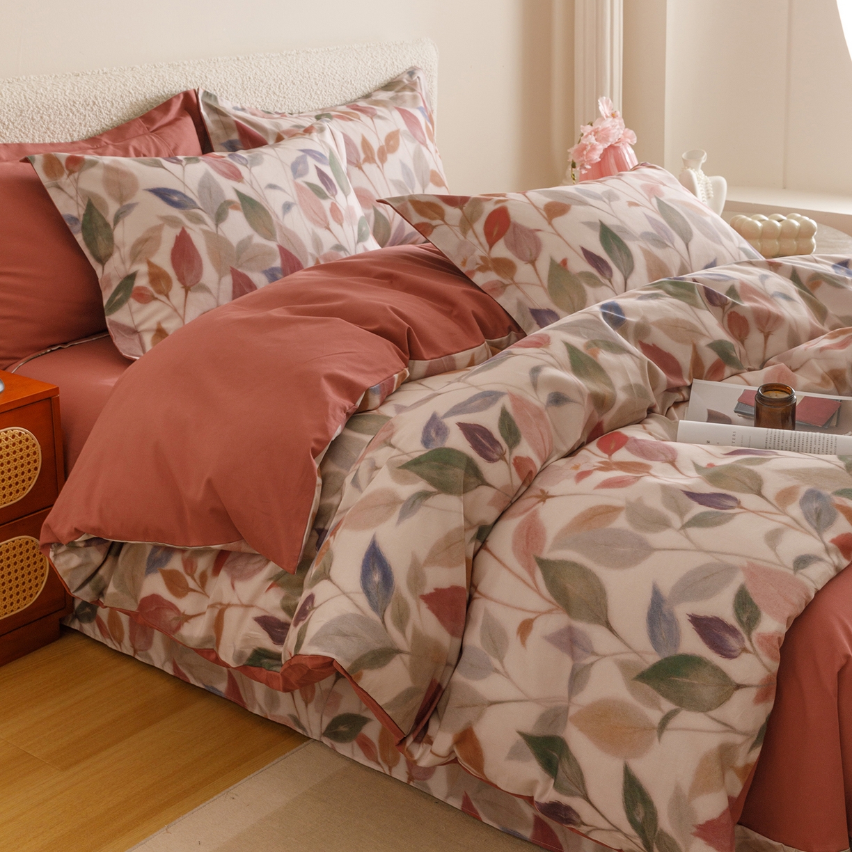 爱思佳 2025新款加厚全棉纯棉磨毛数码印花四件套 景秋