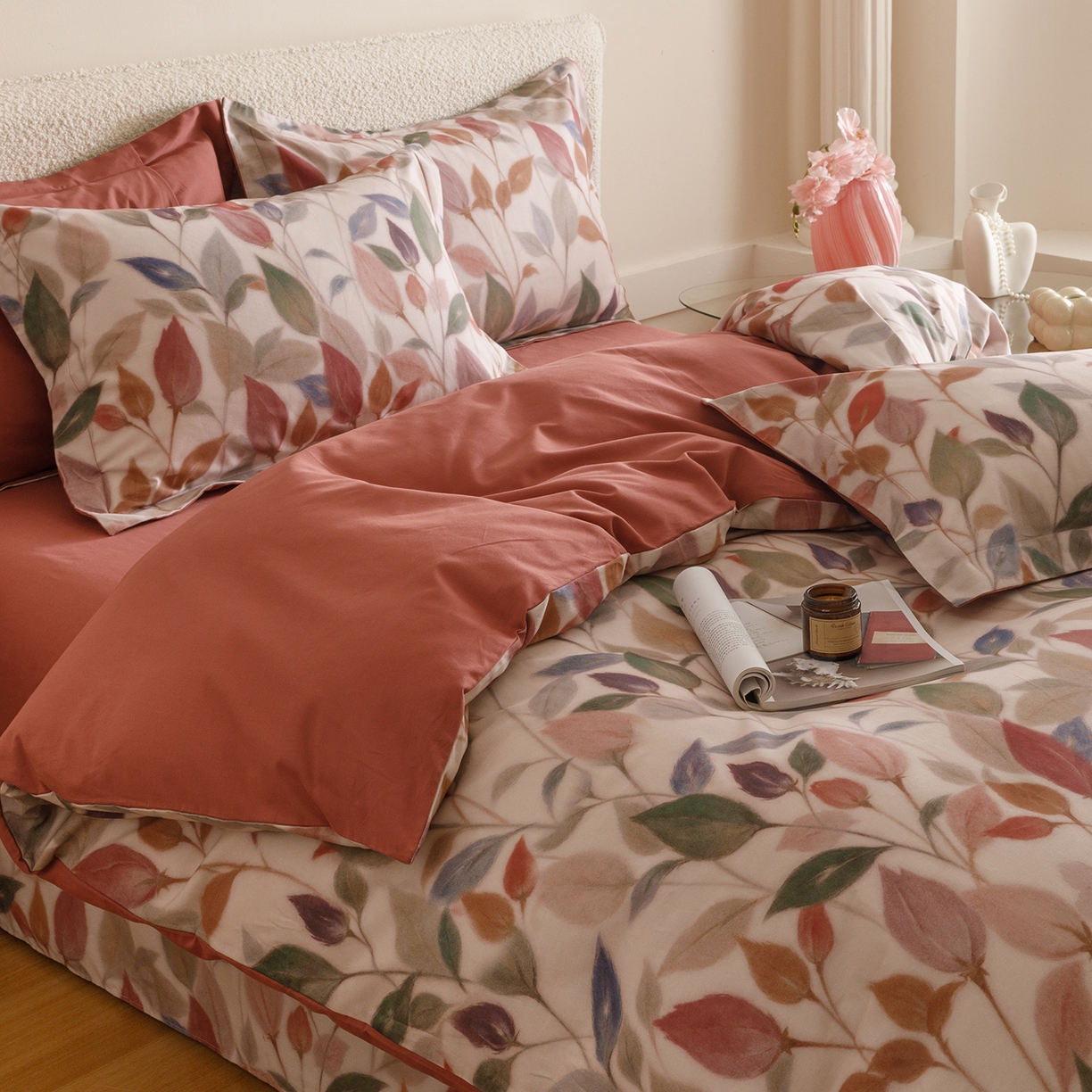 91家纺网 家纺一手货源 找家纺 爱思佳 2025新款加厚全棉纯棉磨毛数码印花四件套 景秋