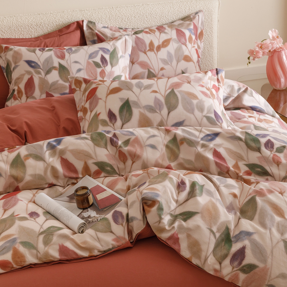 91家纺网 家纺一手货源 找家纺 爱思佳 2025新款加厚全棉纯棉磨毛数码印花四件套 景秋