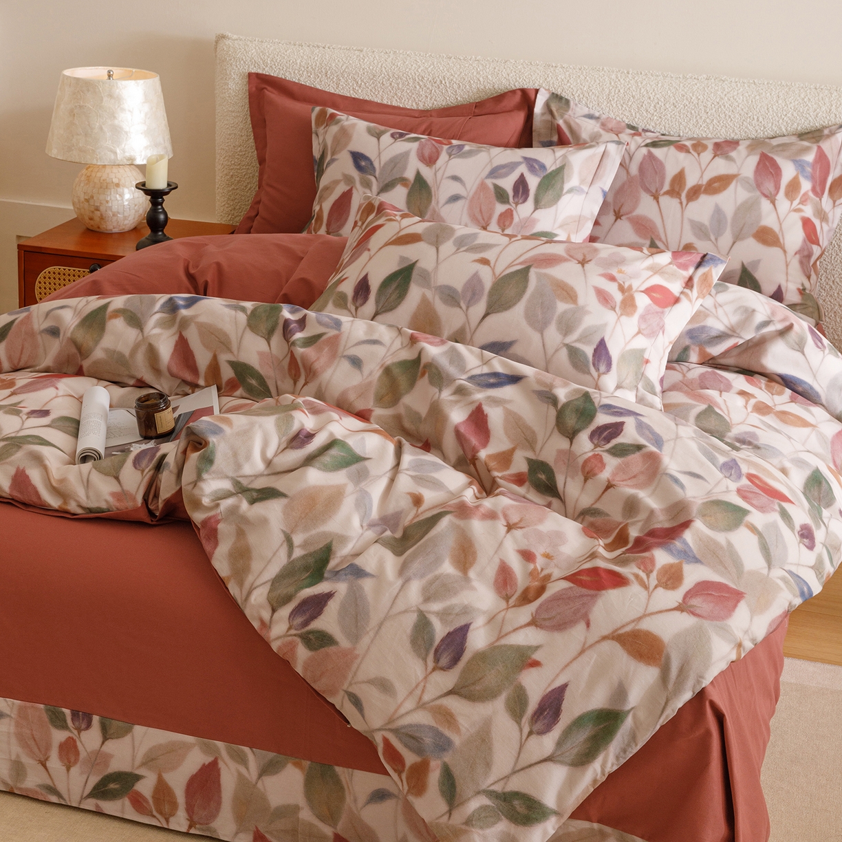 91家纺网 家纺一手货源 找家纺 爱思佳 2025新款加厚全棉纯棉磨毛数码印花四件套 景秋