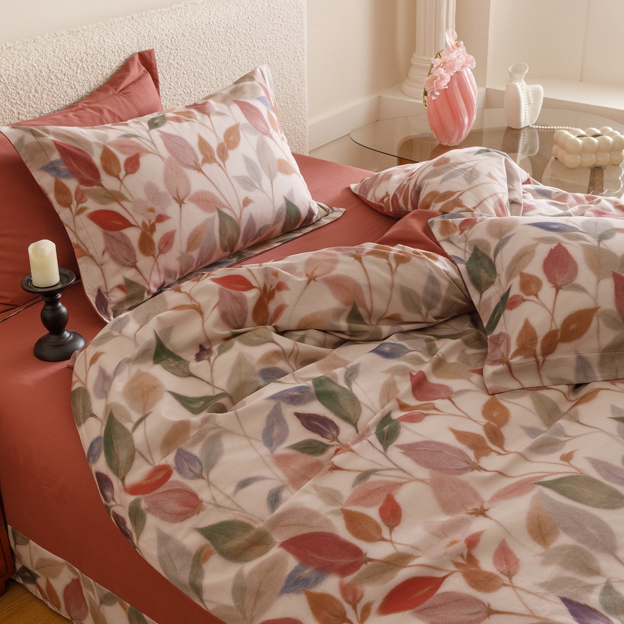 91家纺网 家纺一手货源 找家纺 爱思佳 2025新款加厚全棉纯棉磨毛数码印花四件套 景秋