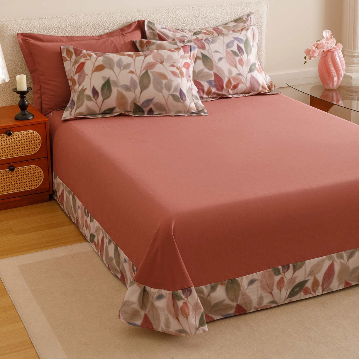 91家纺网 家纺一手货源 找家纺 爱思佳 2025新款加厚全棉纯棉磨毛数码印花四件套 景秋