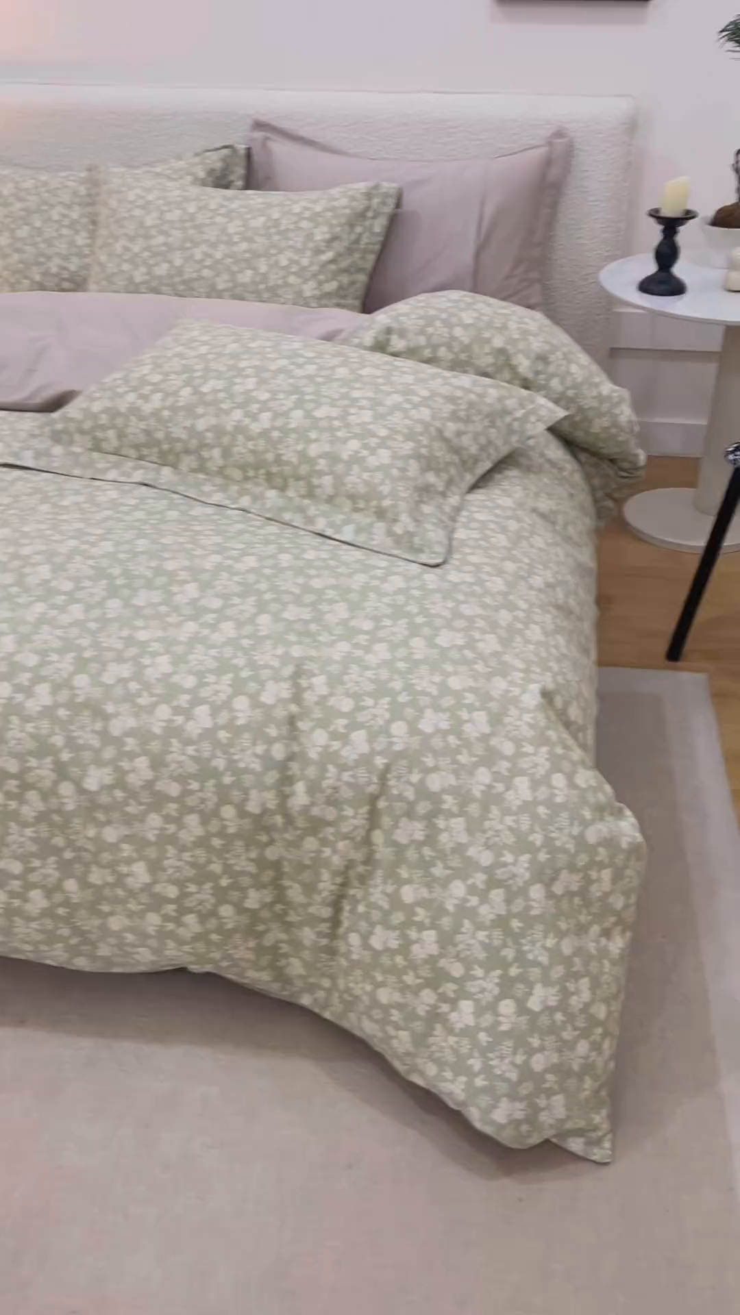 91家纺网 家纺一手货源 找家纺 爱思佳 2025新款加厚全棉纯棉磨毛数码印花四件套 暖阳-绿