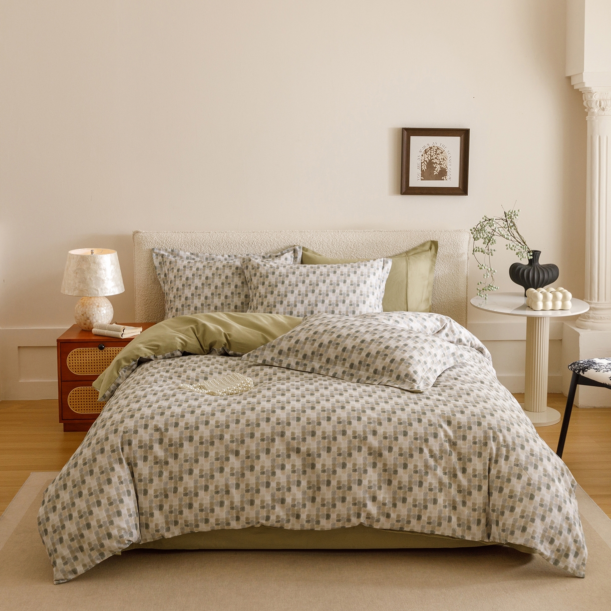 91家纺网 家纺一手货源 找家纺 爱思佳 2025新款加厚全棉纯棉磨毛数码印花四件套 随感