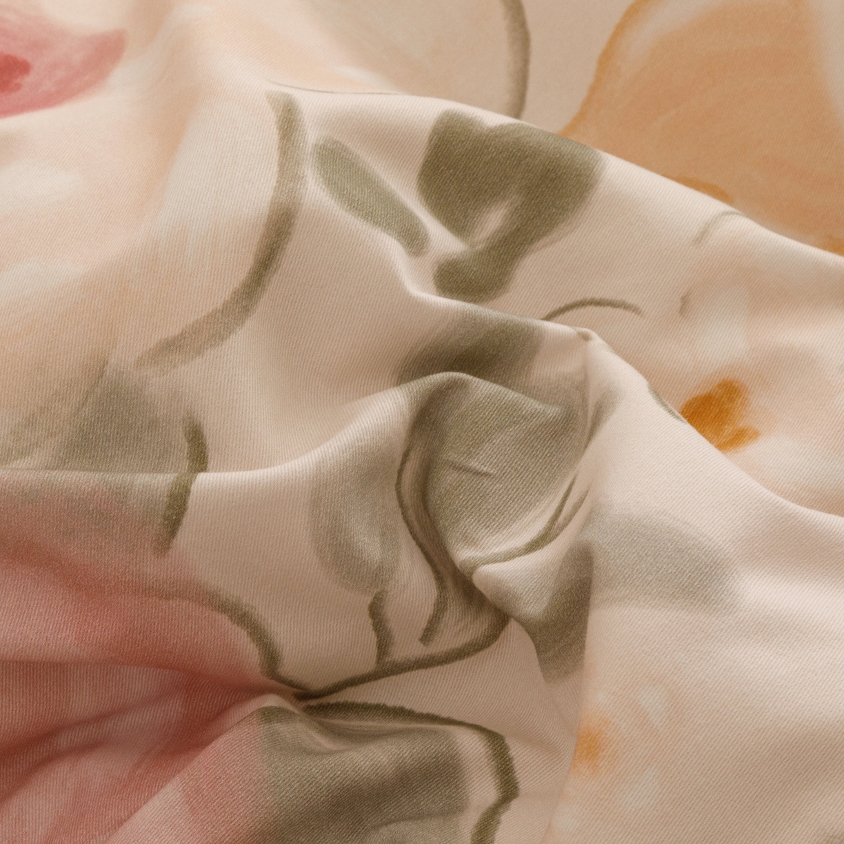 91家纺网 家纺一手货源 找家纺 爱思佳 2025新款加厚全棉纯棉磨毛数码印花四件套 桃汐