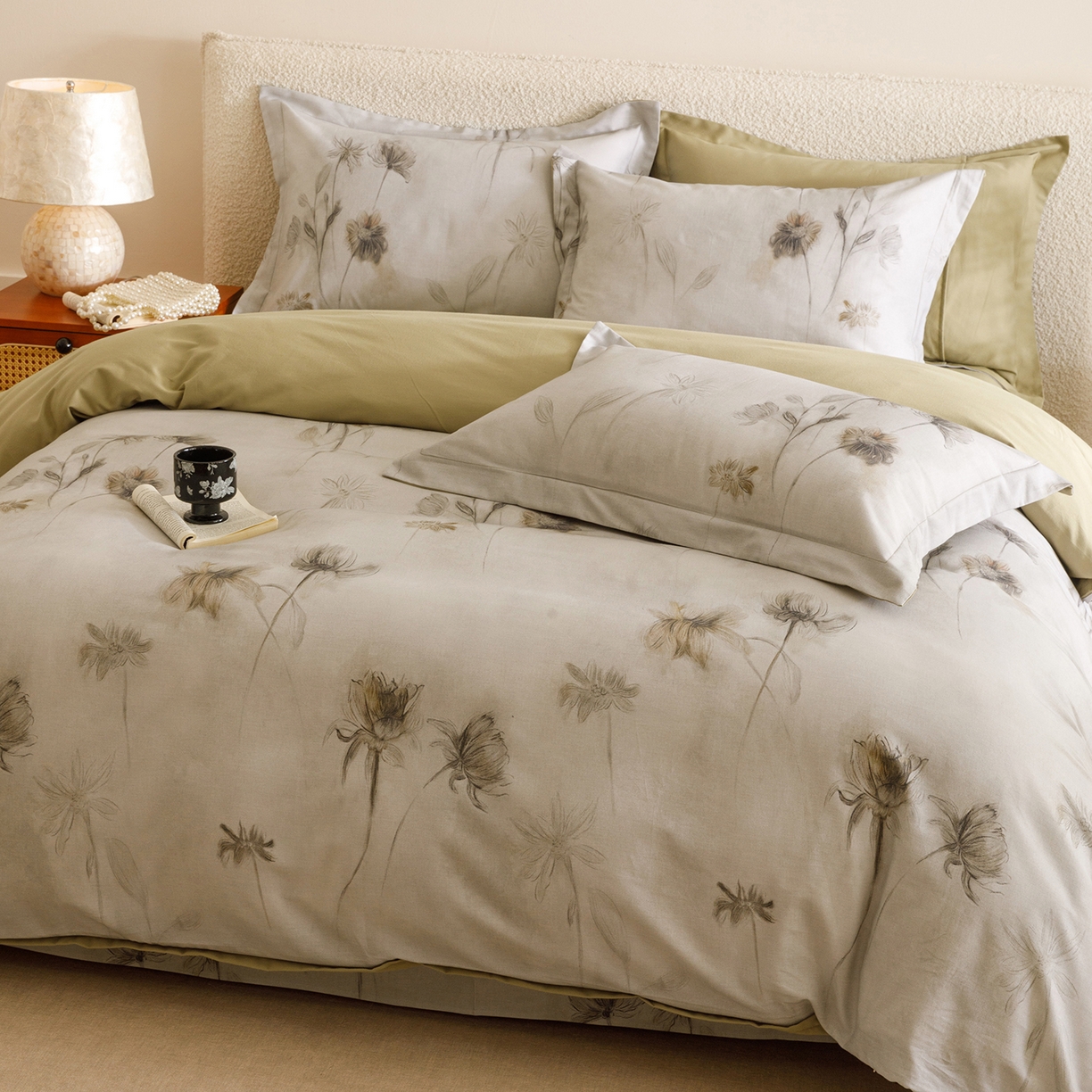 91家纺网 家纺一手货源 找家纺 爱思佳 2025新款加厚全棉纯棉磨毛数码印花四件套 喜秋集