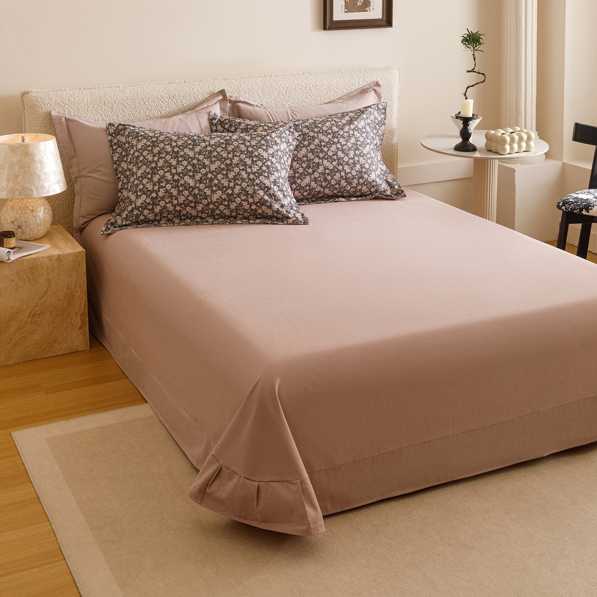 91家纺网 家纺一手货源 找家纺 爱思佳 2025新款加厚全棉纯棉磨毛数码印花四件套 香漫