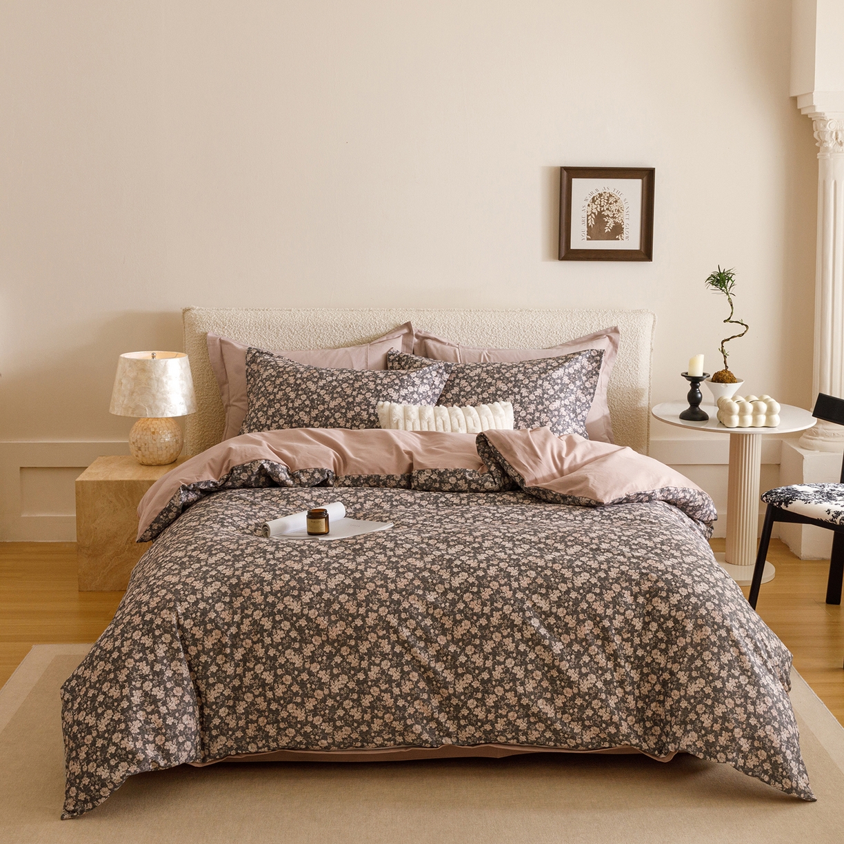 91家纺网 家纺一手货源 找家纺 爱思佳 2025新款加厚全棉纯棉磨毛数码印花四件套 香漫