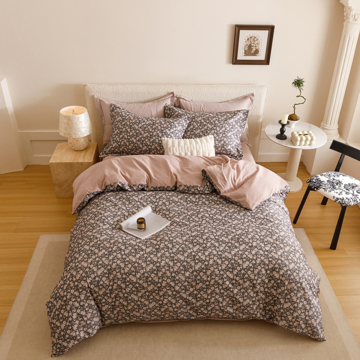 91家纺网 家纺一手货源 找家纺 爱思佳 2025新款加厚全棉纯棉磨毛数码印花四件套 香漫