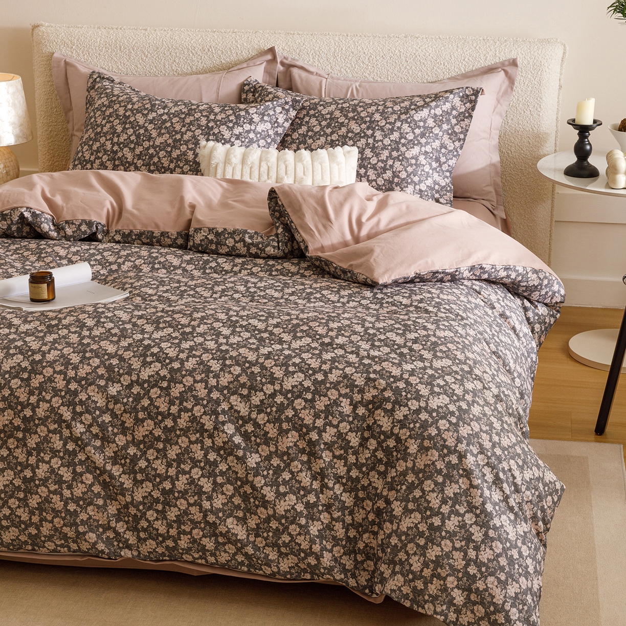 91家纺网 家纺一手货源 找家纺 爱思佳 2025新款加厚全棉纯棉磨毛数码印花四件套 香漫