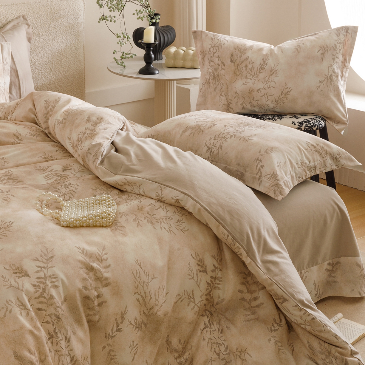 91家纺网 家纺一手货源 找家纺 爱思佳 2025新款加厚全棉纯棉磨毛数码印花四件套 杏花微雨