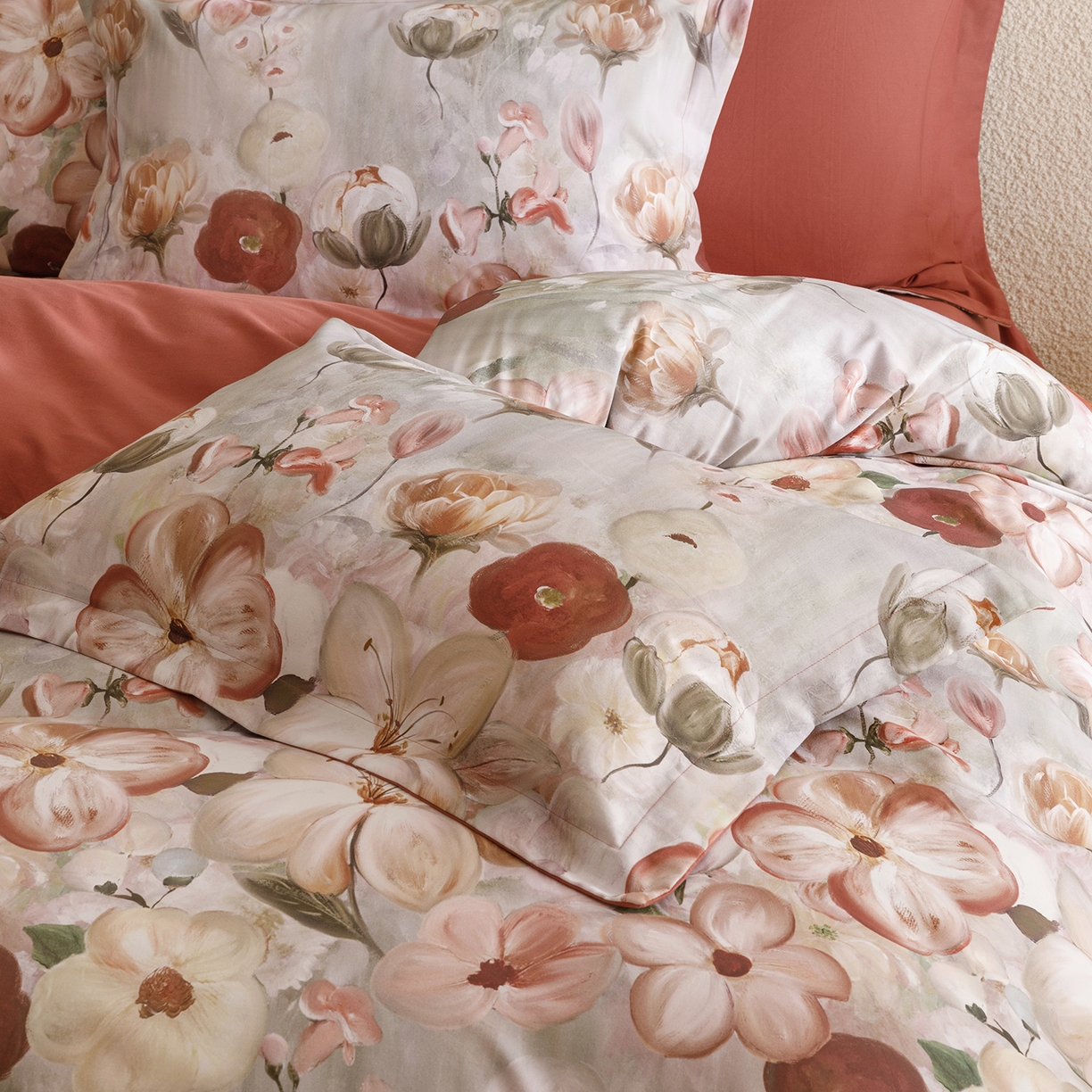 91家纺网 家纺一手货源 找家纺 爱思佳 2025新款加厚全棉纯棉磨毛数码印花四件套 鸢香