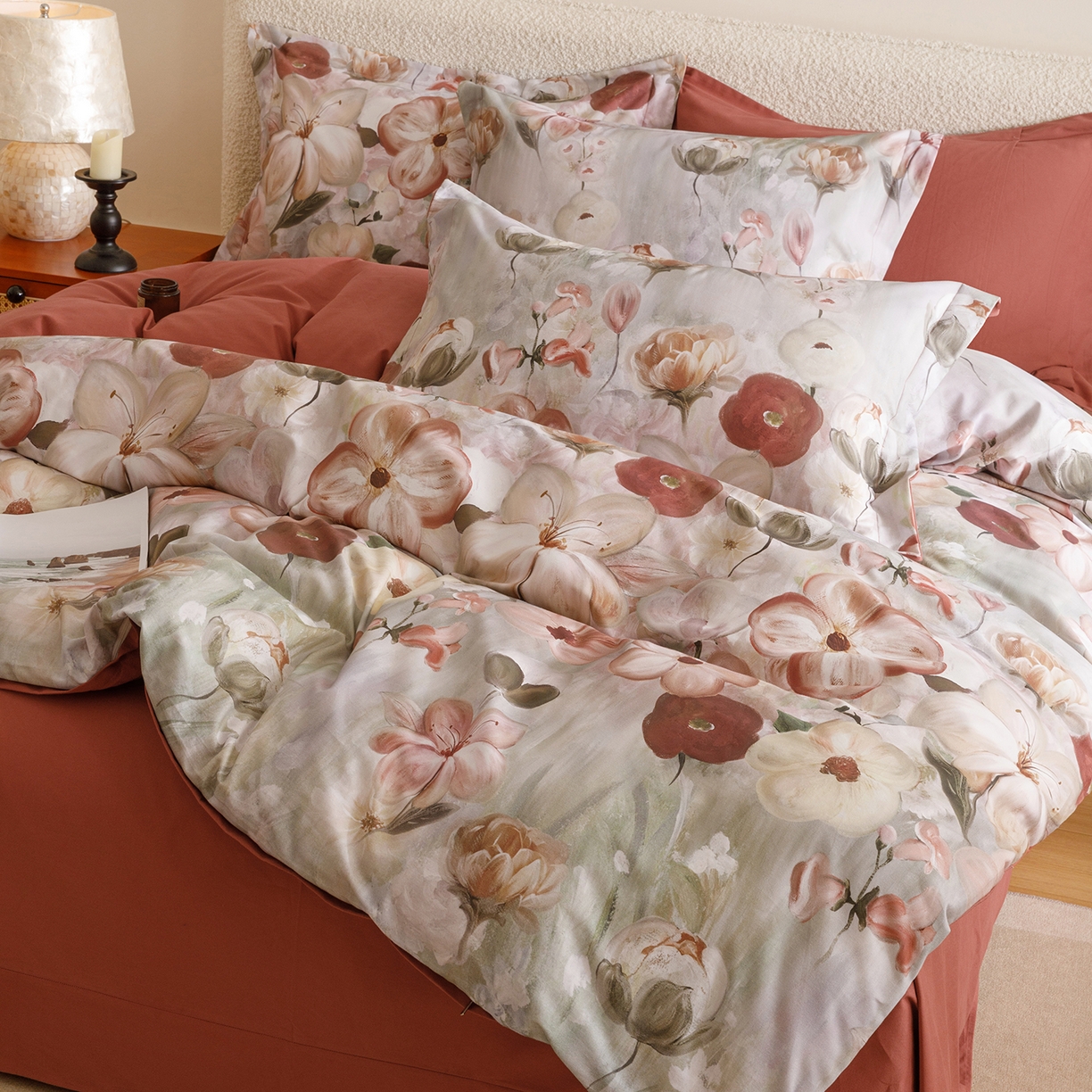 91家纺网 家纺一手货源 找家纺 爱思佳 2025新款加厚全棉纯棉磨毛数码印花四件套 鸢香