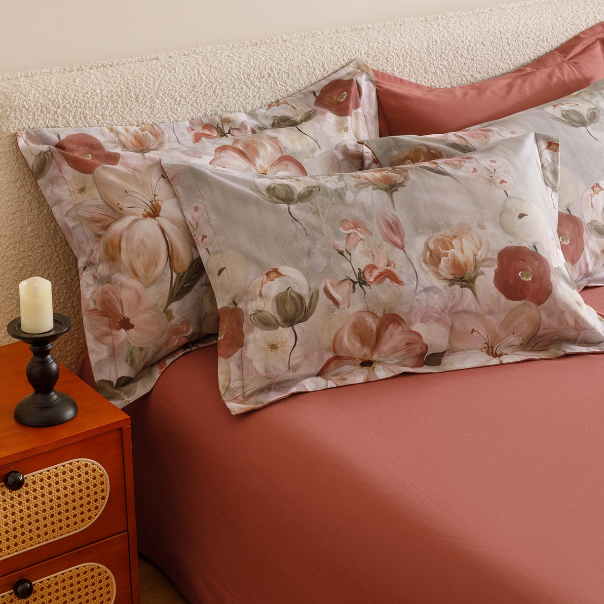 91家纺网 家纺一手货源 找家纺 爱思佳 2025新款加厚全棉纯棉磨毛数码印花四件套 鸢香