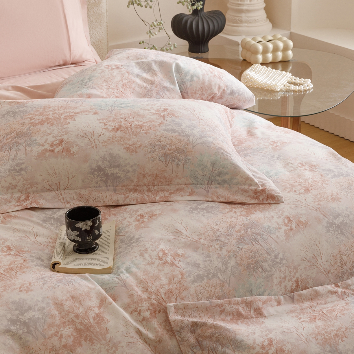 91家纺网 家纺一手货源 找家纺 爱思佳 2025新款加厚全棉纯棉磨毛数码印花四件套 云栖处