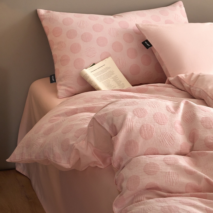 91家纺网 家纺一手货源 找家纺 （总）佳汐蓝家纺2025秋冬新款三层纱色织水洗棉大提花系列四件套