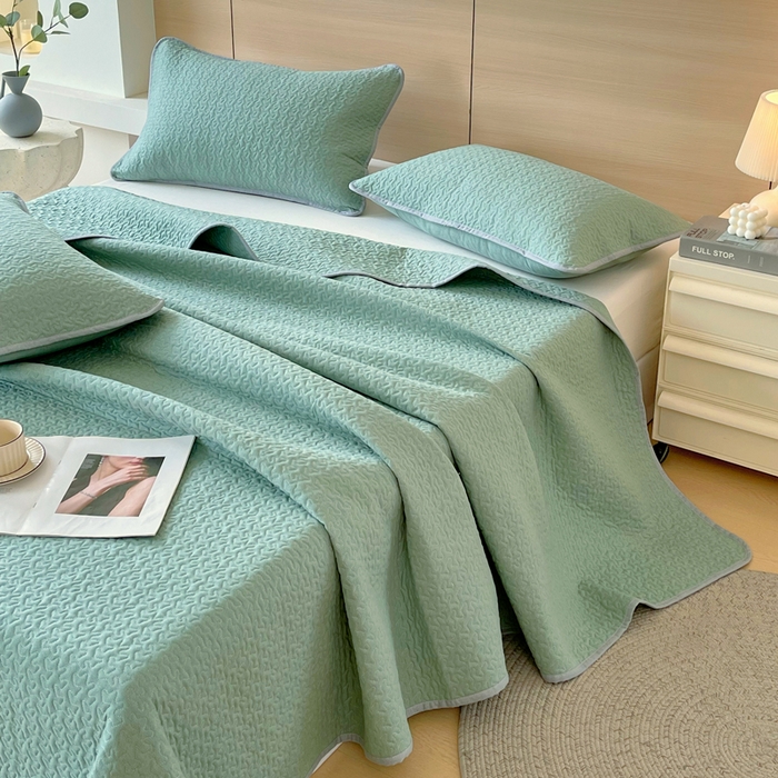 91家纺网 家纺一手货源 找家纺 （总）春皖家纺 2025新款全棉多功能单床盖 床盖单件