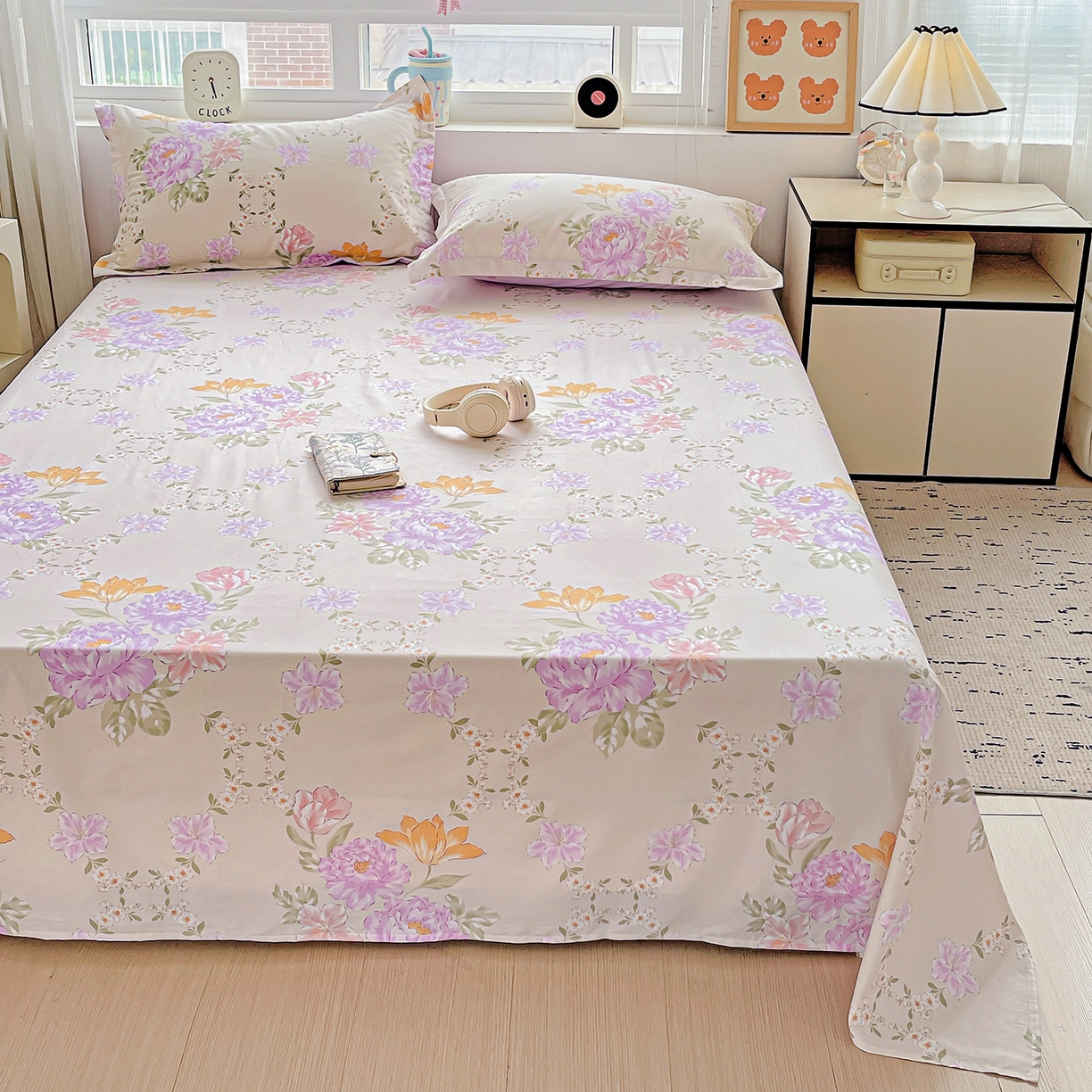 91家纺网 家纺一手货源 找家纺 （总）恩泽家纺 2025新款加厚全棉纯棉印花系列床单单件-单床单