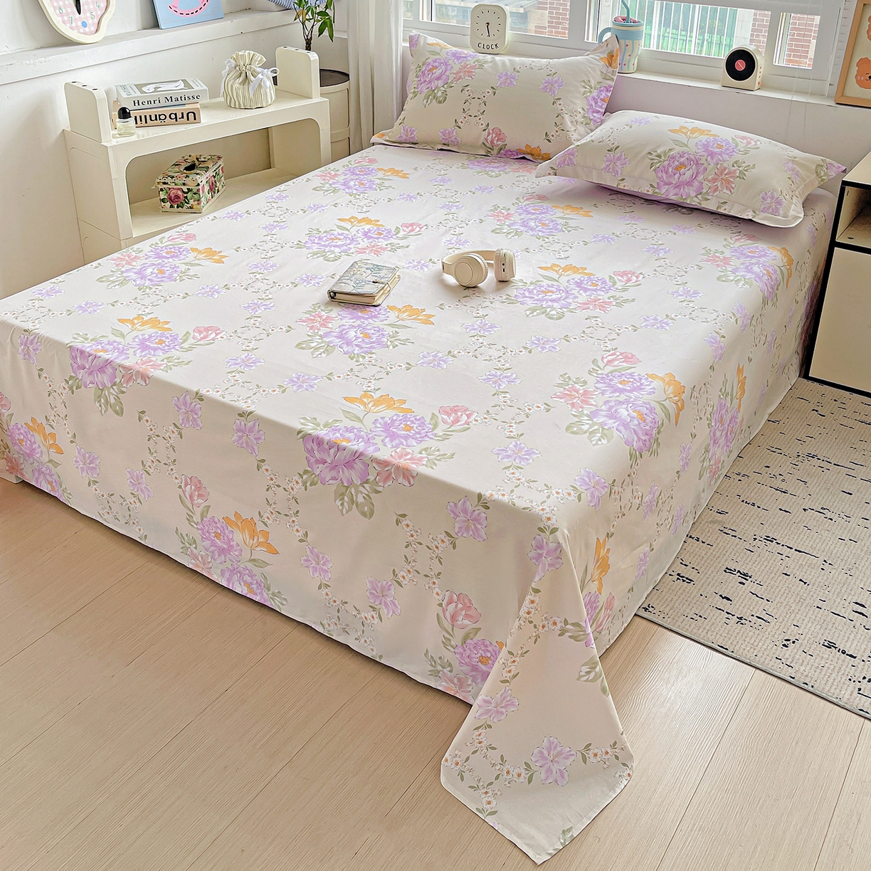 91家纺网 家纺一手货源 找家纺 （总）恩泽家纺 2025新款加厚全棉纯棉印花系列床单单件-单床单