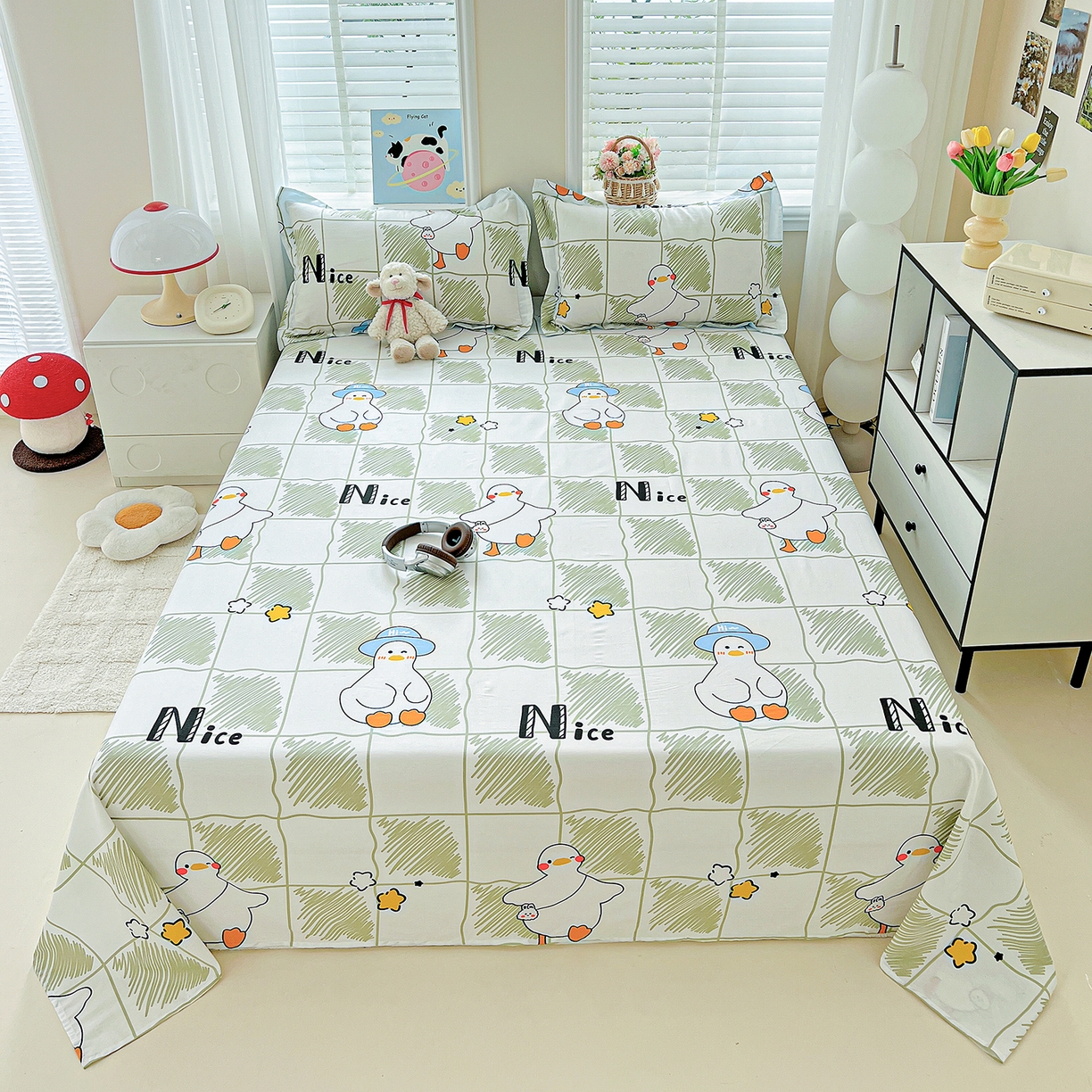 91家纺网 家纺一手货源 找家纺 （总）恩泽家纺 2025新款加厚全棉纯棉印花系列床单单件-单床单