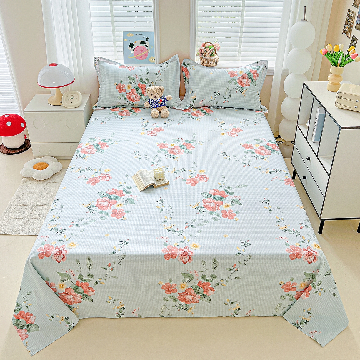 91家纺网 家纺一手货源 找家纺 （总）恩泽家纺 2025新款加厚全棉纯棉印花系列床单单件-单床单