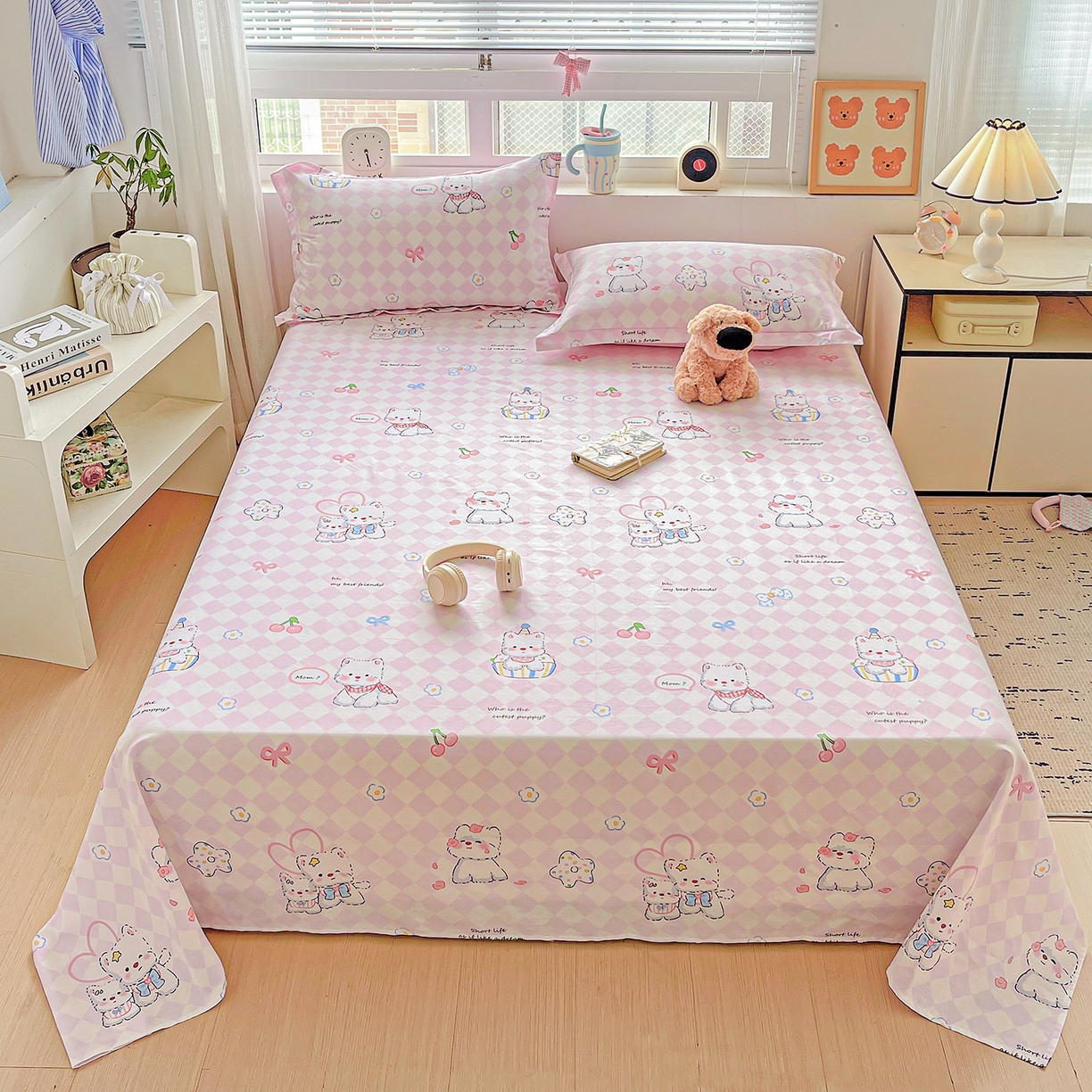 91家纺网 家纺一手货源 找家纺 （总）恩泽家纺 2025新款加厚全棉纯棉印花系列床单单件-单床单