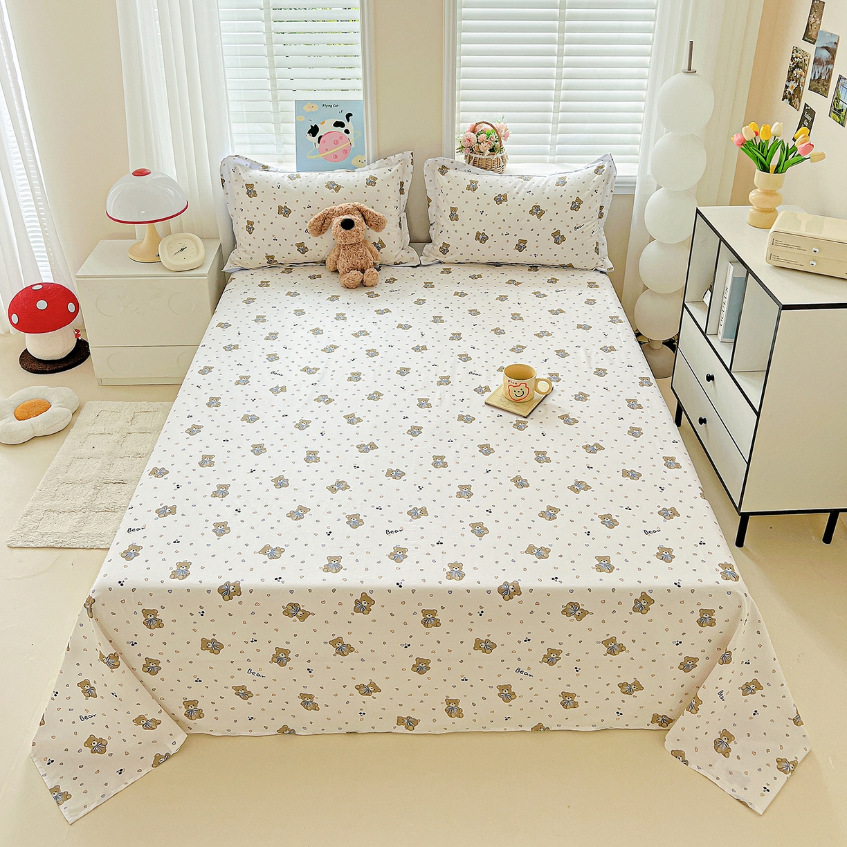 91家纺网 家纺一手货源 找家纺 （总）恩泽家纺 2025新款加厚全棉纯棉印花系列床单单件-单床单