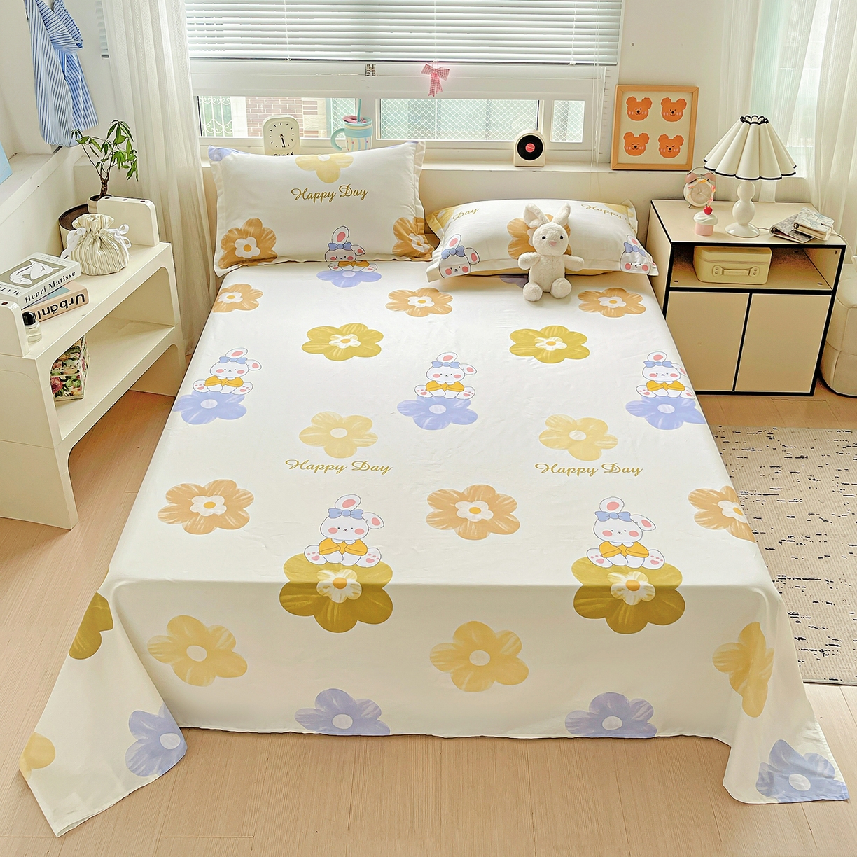 91家纺网 家纺一手货源 找家纺 （总）恩泽家纺 2025新款加厚全棉纯棉印花系列床单单件-单床单